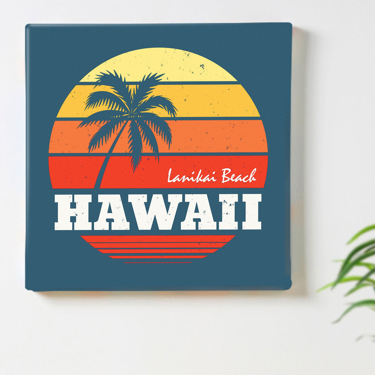 Hawaiian art panel interior goods art palm tree popa-1705-02