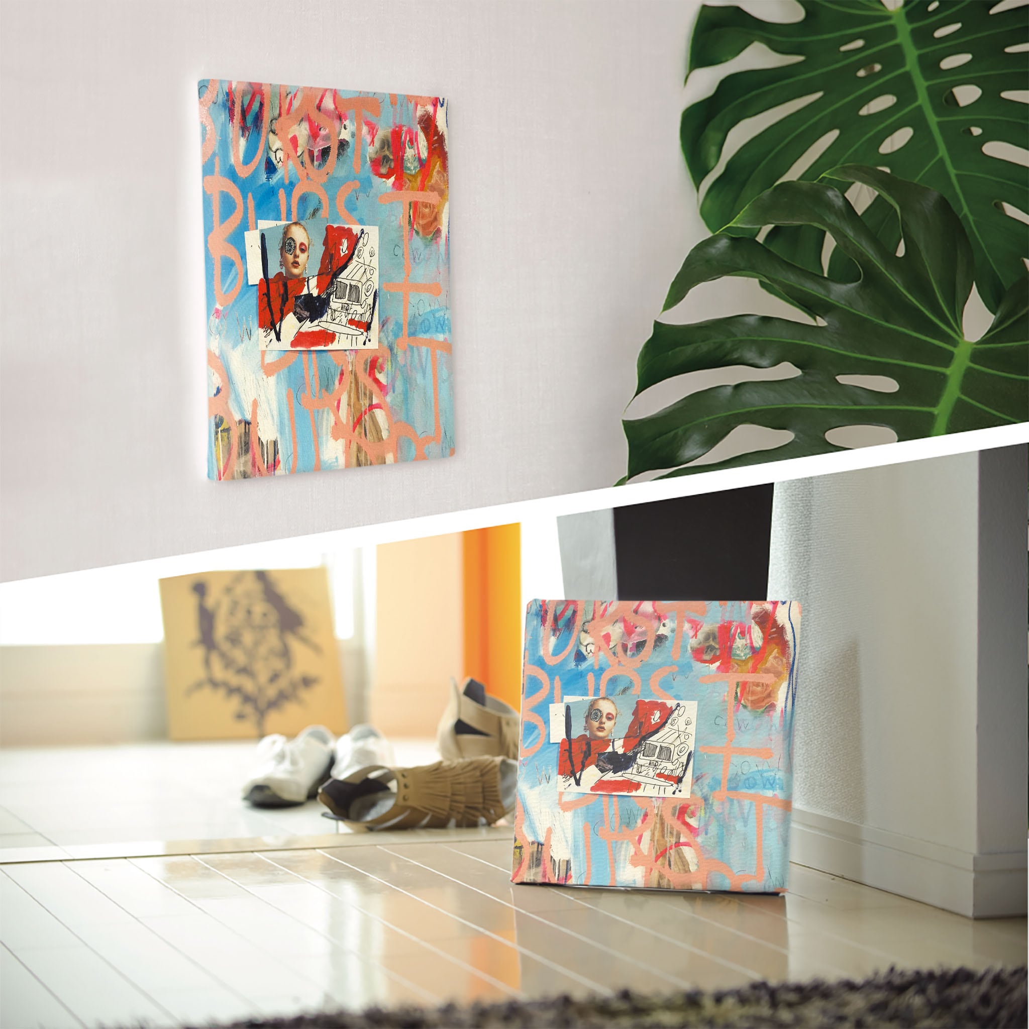 アートデリ ポスター パネル 乾シンイチロウ 100cm × 100cm 日本製 軽量 ファブリック sin-0022-XL 乾シンイチロウのファブリックパネル 雑貨 ポスター XLサイズ（100cm