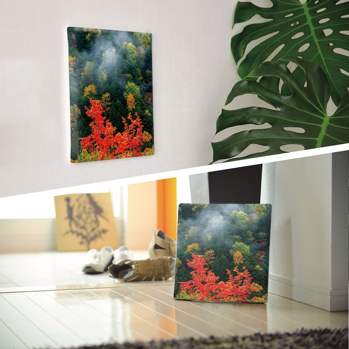 [Charity included] Wall art by Sennin Photographer Sakakibara Interior goods Gifu Prefecture The power of art Nature Autumn leaves skbr-0001