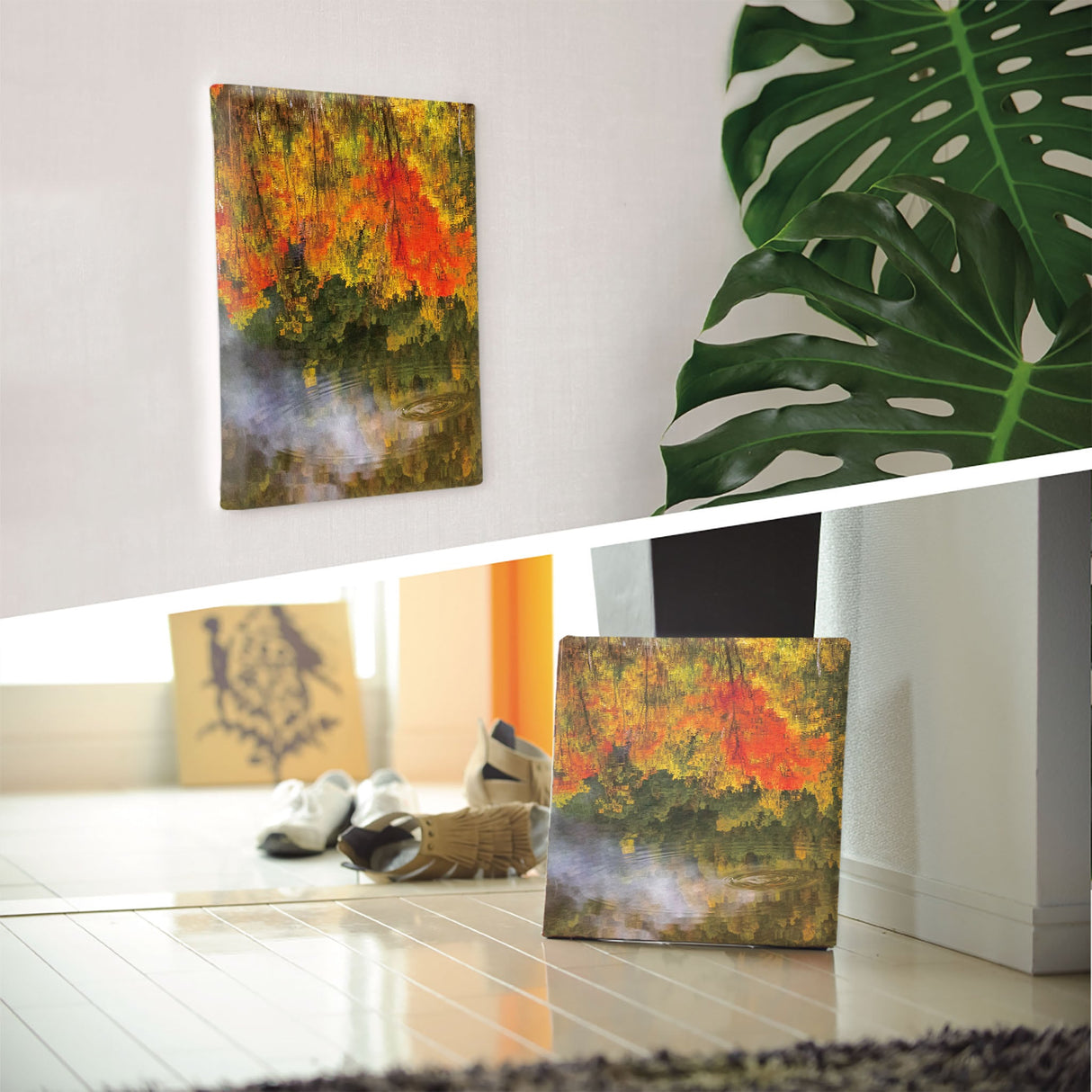 [Charity included] Fabric board by Sennin photographer Sakakibara Interior goods Gifu Prefecture Power of art Nature Autumn leaves skbr-0002