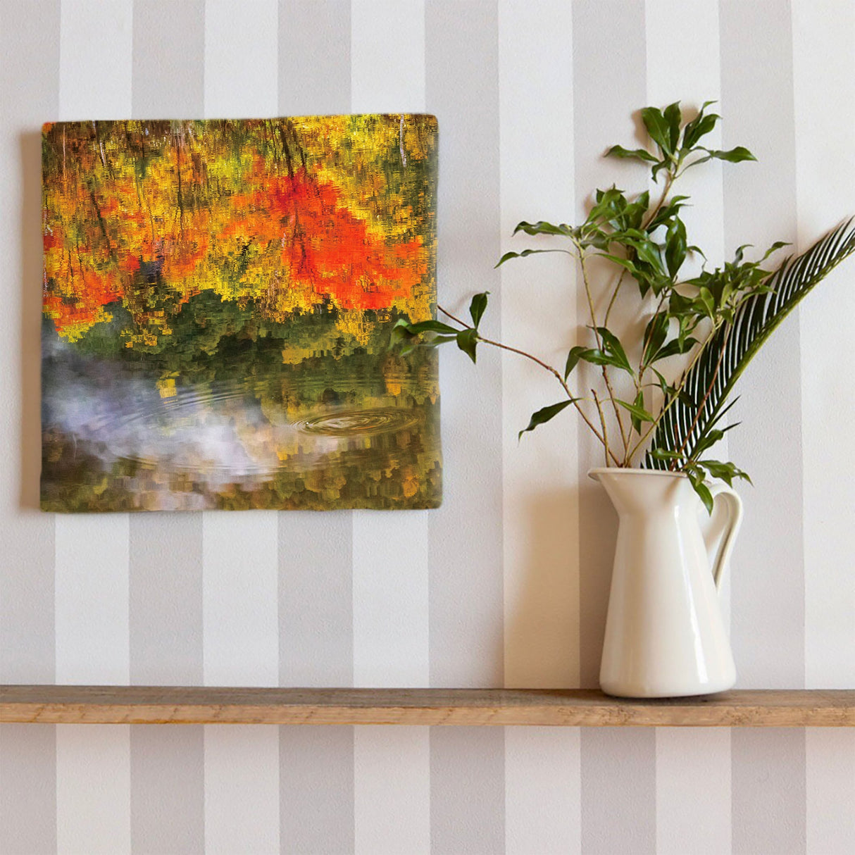 [Charity included] Fabric board by Sennin photographer Sakakibara Interior goods Gifu Prefecture Power of art Nature Autumn leaves skbr-0002