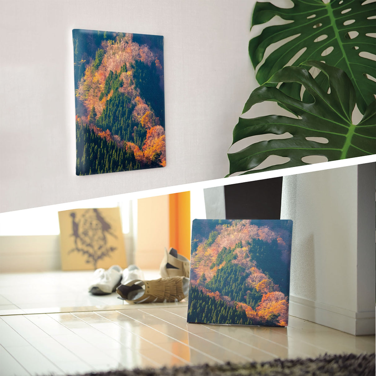 [Charity included] Fabric panel by hermit photographer Sakakibara Interior goods Nara Prefecture Power of art Nature Autumn leaves skbr-0003