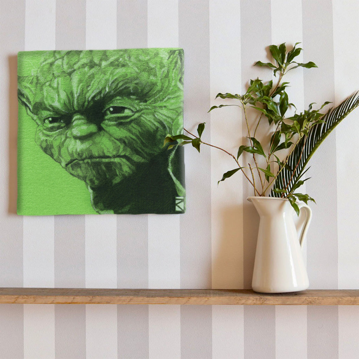 Yoda wall hanging interior decoration art miscellaneous goods stw-0023