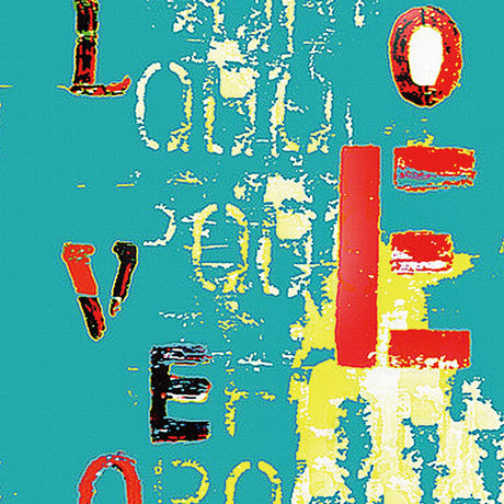 LOVEモチーフ、タイポグラフのアートパネル　ウォールデコ　インテリア typ-0008