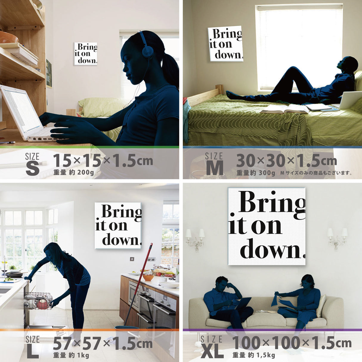 Typography fabric board Interior goods Art Pop art Simple typ-1611-001