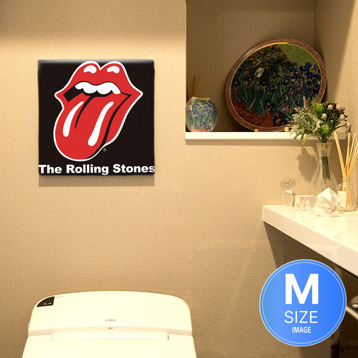 Rolling Stones Fabric Panel Wall Art unv-0013-bk